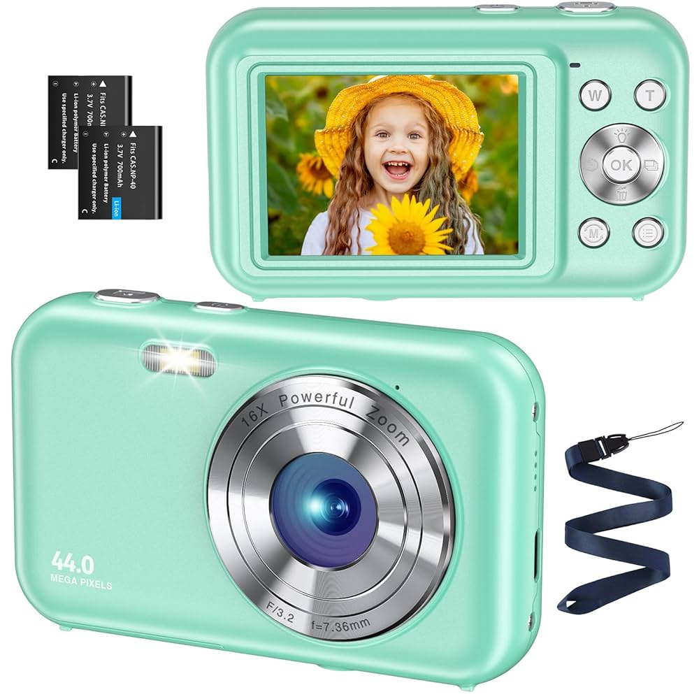 SIXTARY Digital Camera FHD 1080P 44MP Ultra Thin Digital